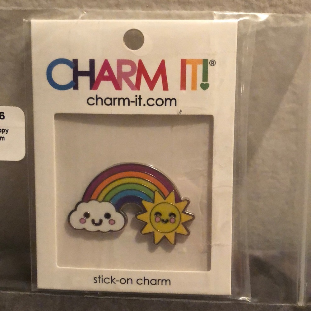 *new* charm-it stick on charm Rainbow